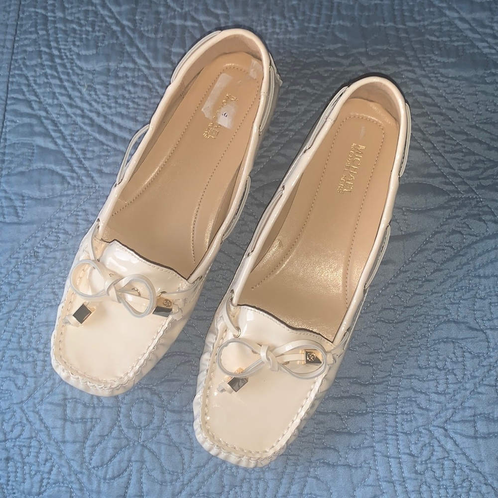 Michael Kors patent leather driving loafers moc toe bow size 7 - Picture 8 of 12